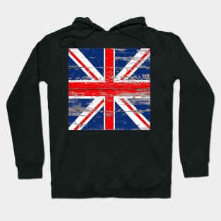 Rustic Barnwood United Kingdom Great Britain Union Jack flag Hoodie